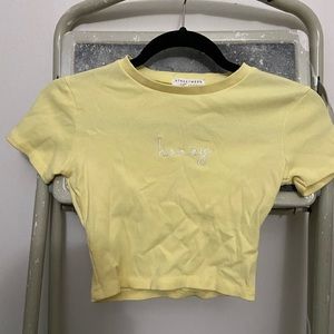Streetwear Society Yellow XS Honey Crop Top